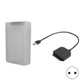 Pikkukuva 1 / 8: Kovakeaselevyn sovitinkaapelin HDD/SSD-muunninjohto virtalähteellä ja kotelolla EU-pistoke 100-240V Harmaa