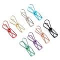 Miniatyrbillede 3 af 8: 40 stk. Metal Små Clips Hule Fisk Form Farve Pose Forseglingsregning Papirholder Kontor Stationery