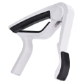 Miniatyrbilde 1 av 3: Bærbar Quick Change Tune Clamp Håndholdt Tuner Capo for Folk Guitar White