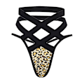 Miniatyrbillede 5 af 5: Leopard Print Lace Thong Panty - Shapewear til kvinder til mavekontrol38 Gul