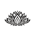 Pikkukuva 1 / 5: Lotus seinäkoriste - Luonnollinen - Musta metalli - 33*56 cm