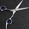 Miniatyrbillede 6 af 8: Hårklippesaks i rustfrit stål, professionelle ergonomiske hårsakse til hjem og frisørsalon