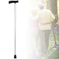 Miniatyrbild 6 av 8: Bärbar aluminiumlegering Frostad Anti-sladd Äldre Walking Stick Multifunktion Vikbar Ultralätt TBR-handtag Käpp Silver Vit