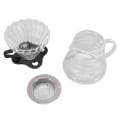 Miniatyrbillede 8 af 8: Hæld over kaffemaskine 600ML glas kaffedrypperkande med filterkop og papir til hjemmet