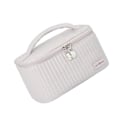 Miniatyrbillede 2 af 8: PU Open Lid Cake Shape Make Up Taske Kosmetisk Opbevaringspose Blød Farve Bærbar Makeup Taske Lyselilla