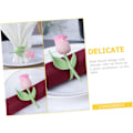 Miniatyrbillede 5 af 5: Fancy papirservietter med lyserødt blomsterdesign - sæt med 2