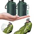 Miniatyrbild 3 av 5: Nödsovsäck Utomhus Överlevnad Sovsäckar Nödfilt Camping Resa Portabel Sovsäck -GDZD Grön