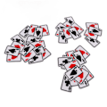 Miniatyrbilde 4 av 8: 20 stk Iron On Patch Brodert Spillekort Patch Applique for Clothes Dress Hat DIY Accessories