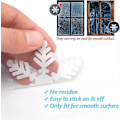 Miniatyrbild 4 av 4: Jul Snöflinga Statisk Fönsterdekal, 5 ark, 27 Olika Snöflingor Varje
