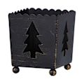 Miniatyrbilde 5 av 8: 2 stk lysestake svart solid holdbar premium jern enkel unik design sikker stabil lysestake for bord peis svart tre