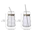 Miniatyrbillede 2 af 4: 2024 Ny Kaffeglas Kop Med Sugerør Holdbar 500ml Transparent Stilfuldt Design Kreative Drikkeglas Hjem Køkkenartikler2