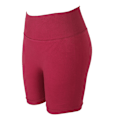 Miniatyrbild 1 av 8: Kvinnor Yoga Shorts Vinröd Hög midja Elastisk Andas Snabbtork Rumplyft Träning Tighta shorts