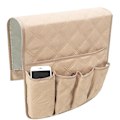 Miniatyrbillede 3 af 5: Sofa Armrest Caddy: Fjernbetjeningsholder og opbevaringspose Mørk Kaffe
