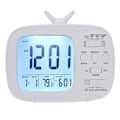 Miniatyrbild 1 av 8: Smart väckarklocka Multifunktionell LED Digital Display 12/24 Timmars Växling Hushåll Sovrum Tillbehör Vit