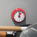 Miniatyrbillede 4 af 5: Retro Magnetisk Køkken Timer, Rød Rustfrit Stål Mekanisk Timer