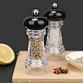 Miniatyrbilde 1 av 5: Salt- og pepperkvernsett med justerbar grovhet Kjøkkenmølle for havsalt og svart pepper