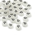 Miniatyrbillede 2 af 5: Sort Akryl Lysende Perler 4x7mm Runde til Smykkefremstilling Armbånd Halskæder DIY Tilbehør P 100 stk