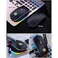 Miniatyrbilde 2 av 8: Oppladbar mus trådløs stille LED bakgrunnsbelyst mus USB optisk ergonomisk spillmus PC datamus