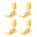 Miniatyrbillede 2 af 8: 4 stk industriel symaskine trykfod rustfrit stål anti rust guld flad symaskine trykfod til husholdning