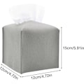 Miniatyrbillede 2 af 5: Servietboks Cover Holder | Firkantet PU Læder Servietboks Cover | Moderne Dekorativ Servietholder til Hjem, Kontor, Skriveborde