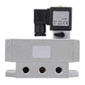 Miniatyrbild 2 av 8: 2-positions 5-vägs magnetventil Enkel elektrisk kontroll pneumatisk utrustning G1/8in K25DH-6AC 220V