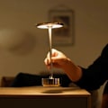 Miniatyrbillede 3 af 3: Trådløs Bordlampe Dæmpbar Vandtæt Metal USB Genopladelig Bordlampe 4-niveauer Lysstyrke - GSL sort