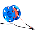 Miniatyrbillede 3 af 8: Rustfrit Blå Scuba Dykning Finger Spole Reel med Fluorescerende Orange Line Undervands Snorkling Tilbehør 30M