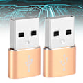 Pikkukuva 7 / 8: 2 kpl alumiiniseos TypeC - USB -sovitinta latauksen synkronointiin ja tiedonsiirtoon (kulta)