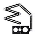 Miniatyrbillede 4 af 8: 6-delt lineal af aluminiumlegering, bærbar, letvægts, sort, sammenklappelig, multivinklet målelineal