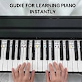 Miniatyrbilde 2 av 4: Avtakbare 88 Tangenter Piano Keyboard Notelapper Gjenbrukbare Silikon Piano Noter Guide Klistremerker -JRZD Fargerik