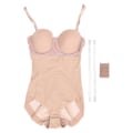 Miniatyrbillede 4 af 8: Taljetræner Dame Shapewear med BH Slankende Mavekontrol Bodysuit til hele kroppen (Kaffe)M(38B)