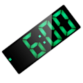 Miniatyrbild 8 av 8: Elektronisk klocka LED-skärm Digital spegelväckarklockor Batteriplugg DualUse 0712