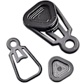 Miniatyrbillede 3 af 5: Heavy Duty Teltklemmer - Sæt med 10, Sort, Størrelse A