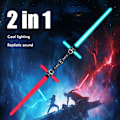 Miniatyrbilde 6 av 8: 2 stk 7 farger skiftende lysende sverd utvidbart LED lyssverd lysleker for cosplay Halloween jul