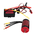 Miniatyrbild 1 av 8: RC Borstlös Motor ESC Set Vattentät Programmerbar Motor Elektronisk Hastighetsregulator Set för Traxxas 1/12 Bilar 2800KV