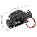 Miniatyrbillede 4 af 8: 1:10 RC Crawler Klatrebiler Elektrisk metalspil til SCX10 D90 D110 TF2 TRX4 KM2