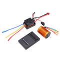 Miniatyrbilde 4 av 8: F540 4370KV børsteløs motorsett med vanntett 60A ESC og programmeringskort for 1/10 RC-bil
