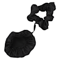 Miniatyrbillede 2 af 8: Drikkeovertræk Scrunchie Sæt Vandtæt Pulverforebyggelse Drikkebeskytter Overtræk Scrunchie til Kop Glas Sort