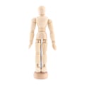 Miniatyrbillede 4 af 8: Kunstklasse træfigur mandlig dukke mannequin træ bevægelig model display håndværk 5,5 tommer
