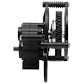 Miniatyrbilde 4 av 8: Holdbar sentertransmisjonsgirboks i stålmetall for Axial SCX10 1/10 RC-bil Svart