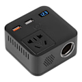 Miniatyrbild 2 av 8: 150W Bilomvandlare Spänningsomvandlare Transformator QC3.0 USB-laddare 12V till 220V