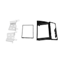Miniatyrbilde 4 av 5: 2DIN Navigasjonsramme Senterkonsoll Dashbord Erstatning Kompatibel 3 Serie E90/91/E92/E93 2004-2012