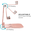 Miniatyrbilde 2 av 5: Justerbar telefonholder, sammenleggbar nettbrettholder * Rød roségull