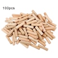 Miniatyrbillede 1 af 8: 100 stk./sæt Træpinde Cross Grain DIY Træstifter til møbler M10 x 40mm