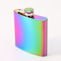 Miniatyrbillede 1 af 5: Enhjørning Design 6 Oz Lommestørrelse Hip Flask Rustfri Stål Rustfri Skruelåg Regnbue Finish Ideel til Gravering