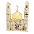 Pikkukuva 1 / 8: Ramadanin adventtikalenteri, puinen koriste, Eid Mubarak -laskentakalenterikoriste LED-valoilla