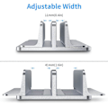 Miniatyrbillede 2 af 5: Dobbelt Vertikal Laptop Stand, Aluminium Legering Holder Sølv