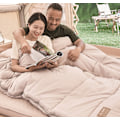 Miniatyrbild 5 av 8: Utomhus sovsäck varm lätt maskintvättbar bärbar camping sovsäck för vintervuxna grå kaffe vänster