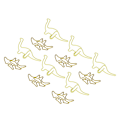 Miniatyrbillede 7 af 8: 100 stk. formet papir clips Pterosauria gul dinosaur form metal bærbare kontor clips til fil klassificering