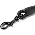 Miniatyrbilde 5 av 5: Høykvalitets Sterk Nylon Reflekterende Hundebånd 150cm for Store eller Mellomstore Hunder Egnet for Løping Jogging Fotturer (Svart)